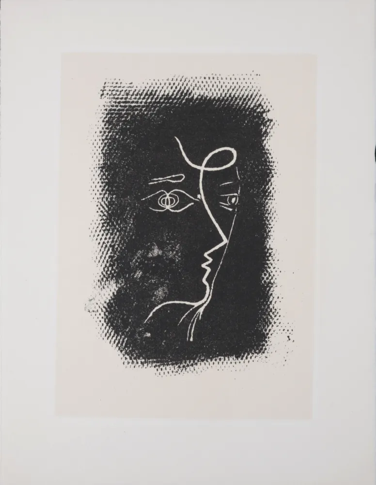 リトグラフ Braque - Profil de femme, 1972