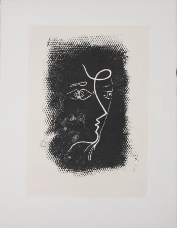 リトグラフ Braque - Profil de femme, 1972