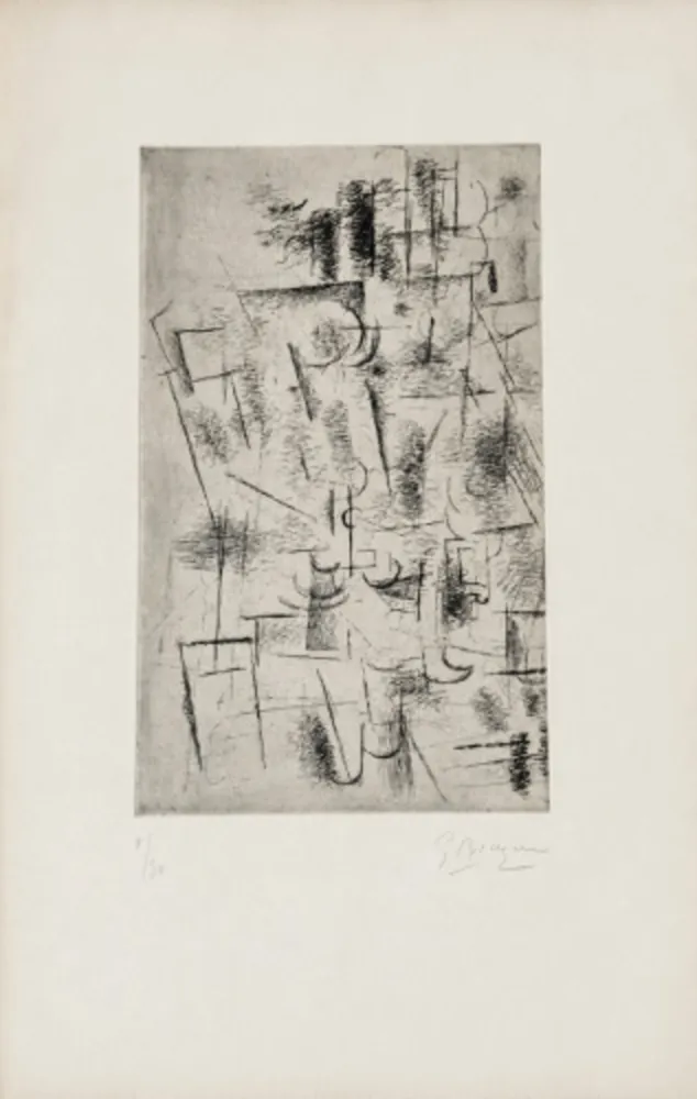 彫版 Braque - Still Life with Glass