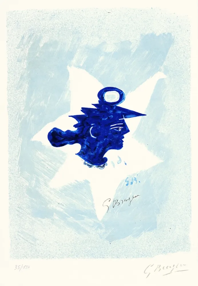 リトグラフ Braque - Tête grecque (Grecian Head)