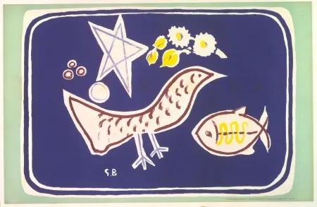 リトグラフ Braque - The bird