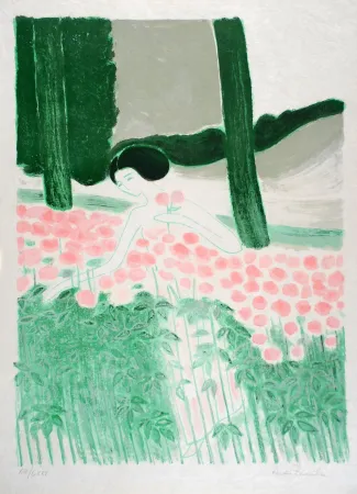 リトグラフ Brasilier - La Roseraie - The Rose Garden