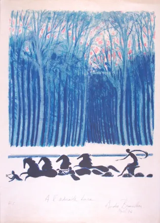 リトグラフ Brasilier - Le Char d'Apollon