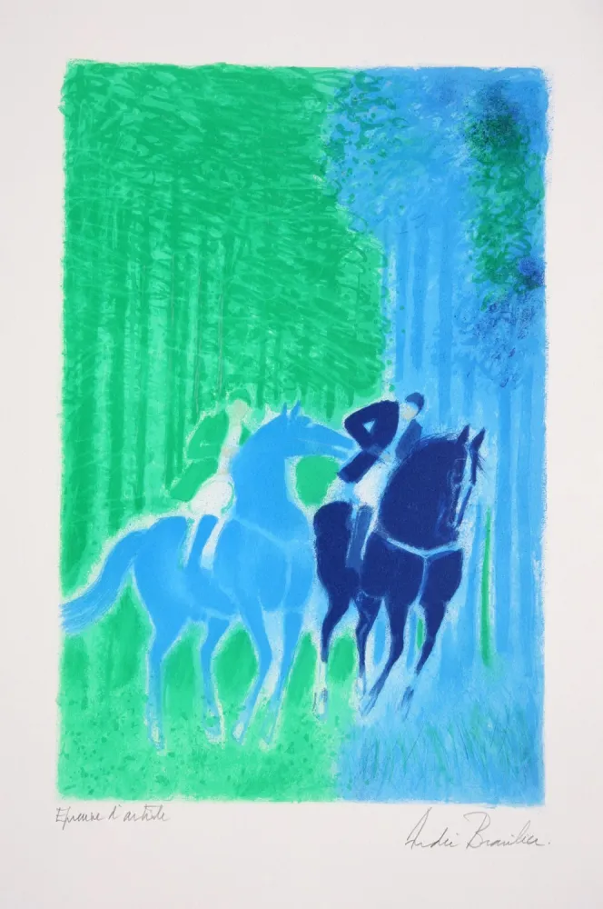 リトグラフ Brasilier - Les Deux Cavaliers