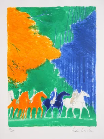 リトグラフ Brasilier - Promenade d'Automne