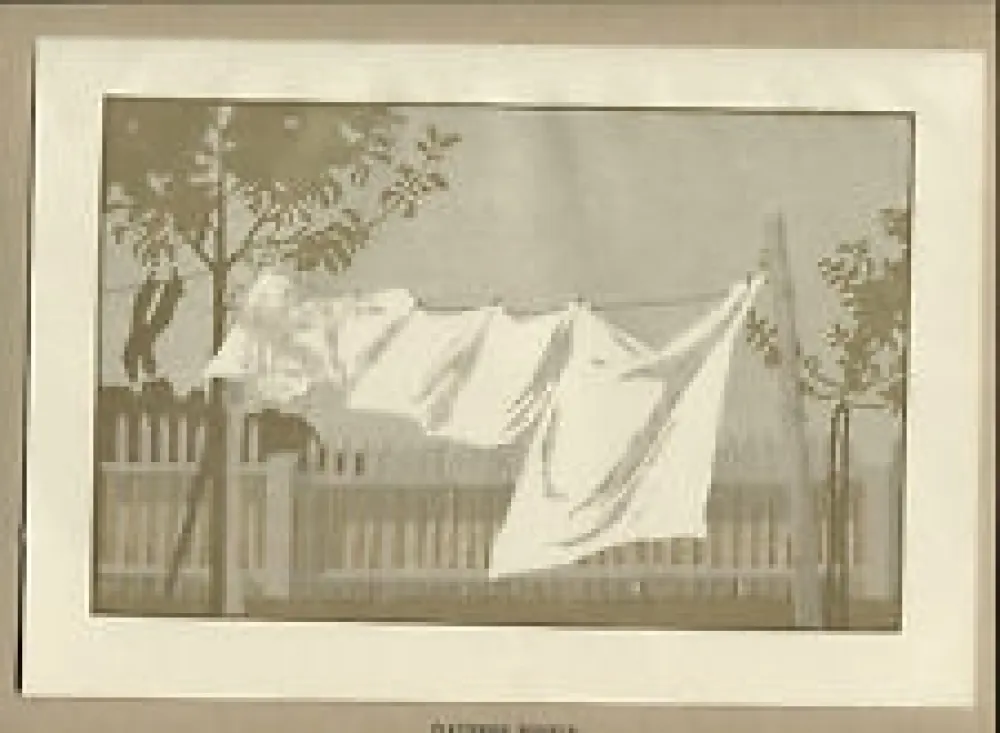 木版 Braumüller-Havermann - Flatternde Windeln