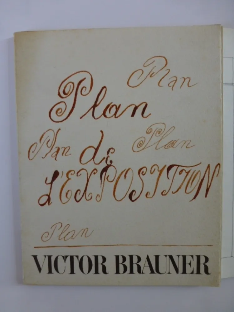 挿絵入り本 Brauner - Plan de l'exposition galerie Iolas 1966