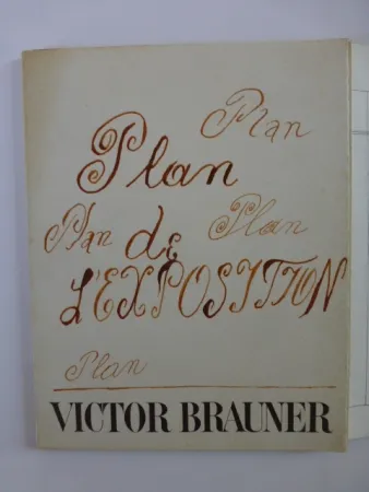 挿絵入り本 Brauner - Plan de l'exposition galerie Iolas 1966