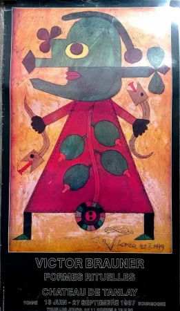 リトグラフ Brauner - Victor BRAUNER - Formes Rituelles, 1987 - Rare and beautiful lithographic poster