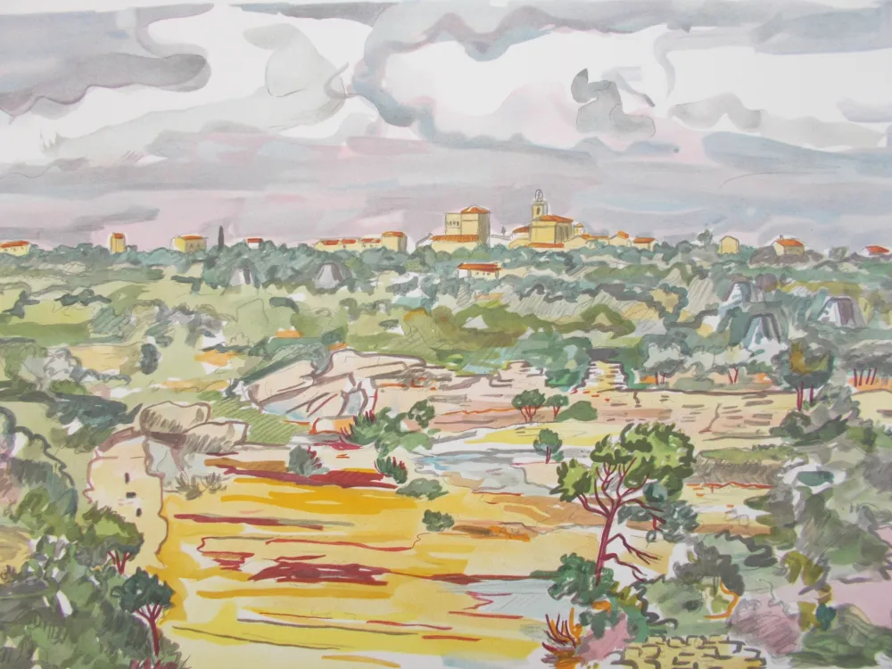 リトグラフ Brayer - La Provence,le village