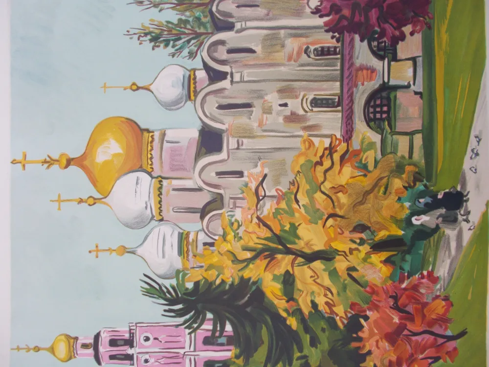 リトグラフ Brayer - Les jardins du Kremlin