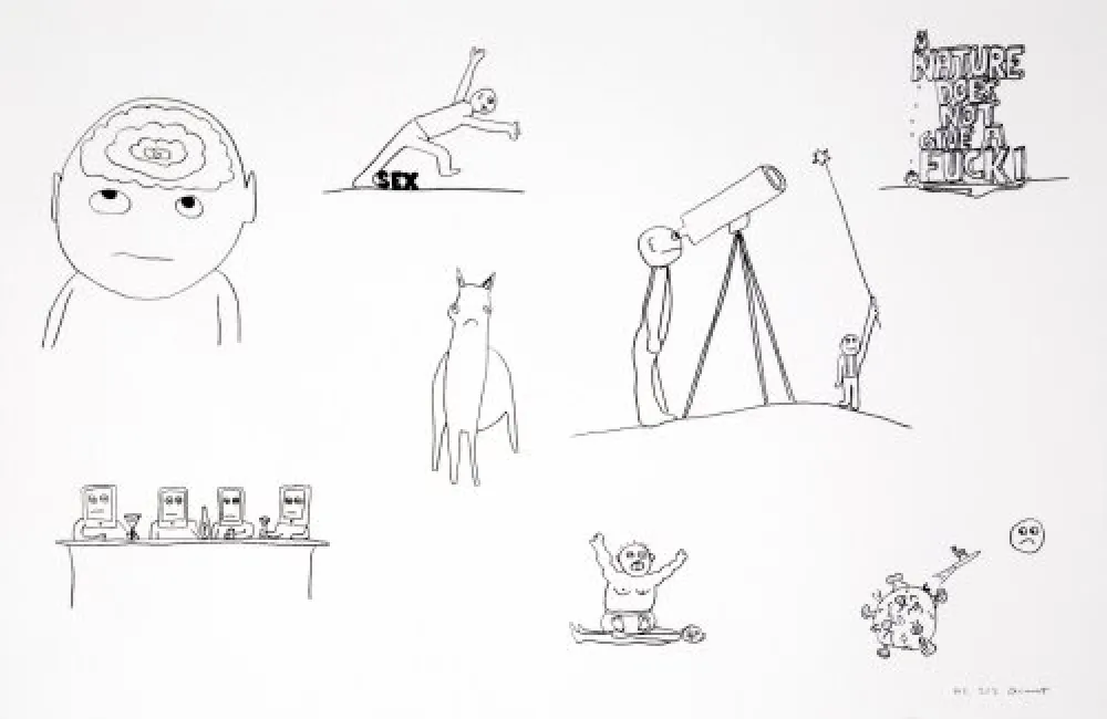 リトグラフ Breuning  - Random thoughts about life 2