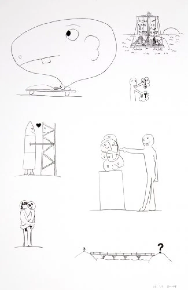 リトグラフ Breuning  - Random thoughts about life 3