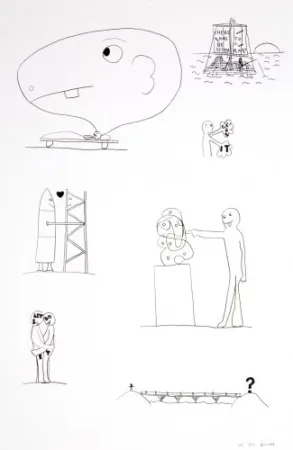 リトグラフ Breuning  - Random thoughts about life 3