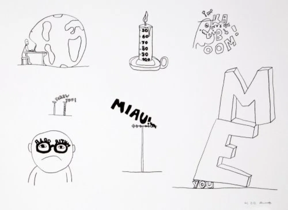 リトグラフ Breuning  - Random thoughts about life 7