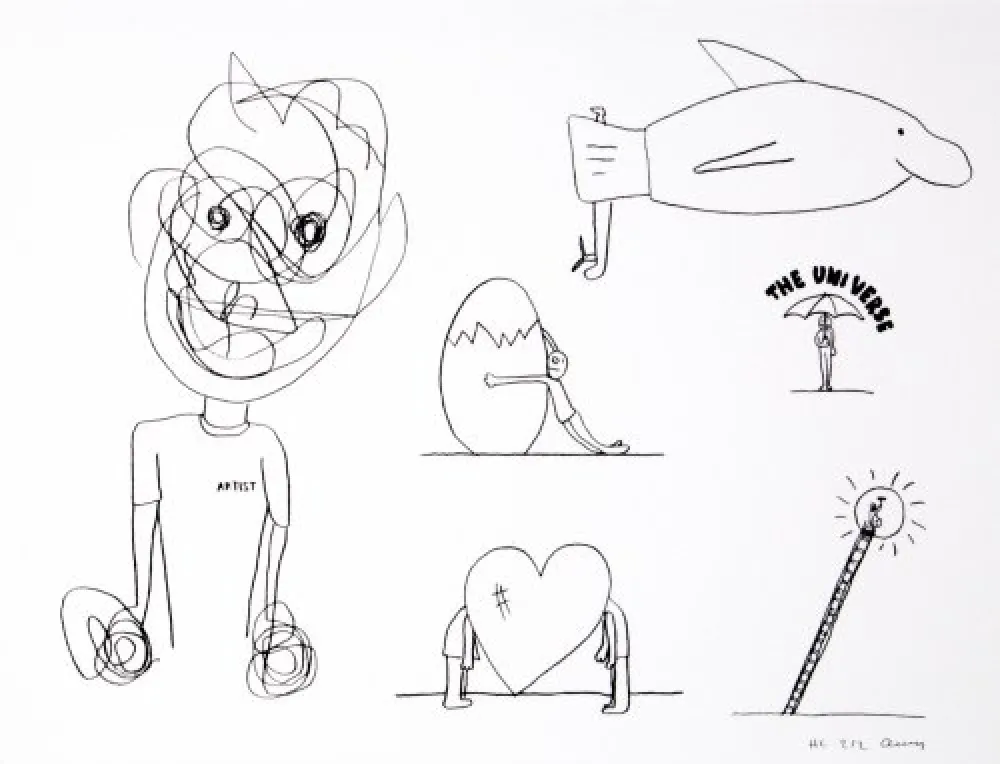 リトグラフ Breuning  - Random thoughts about life 8