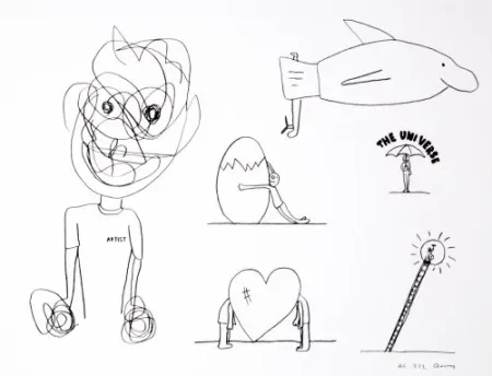 リトグラフ Breuning  - Random thoughts about life 8