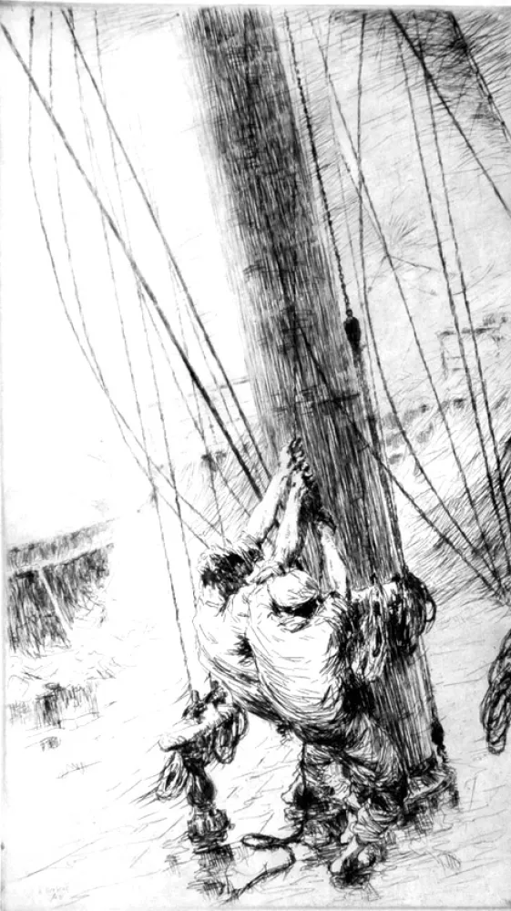 エッチング Briscoe - Clewlines and buntlines