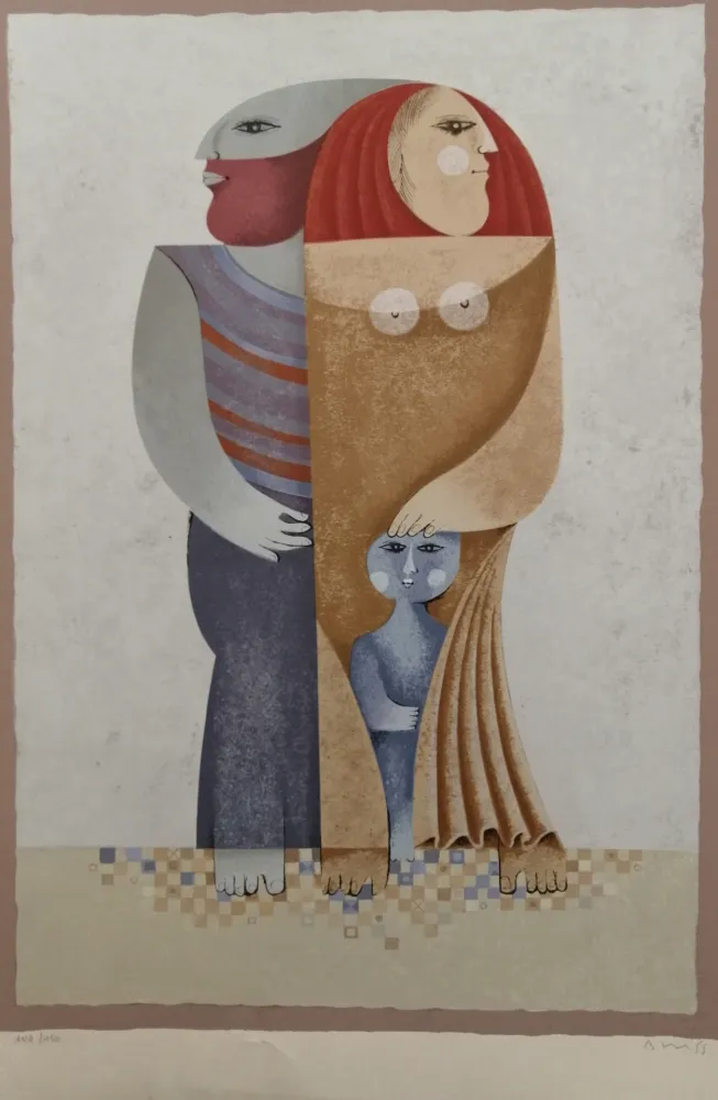 リトグラフ Briss - La Famille