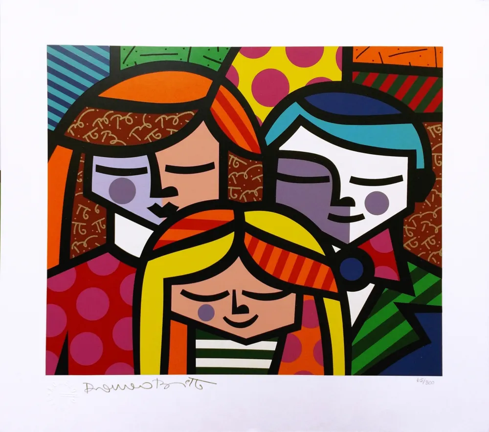 シルクスクリーン Britto - FAMILY