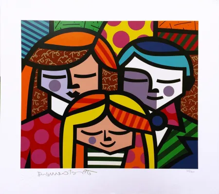 シルクスクリーン Britto - FAMILY