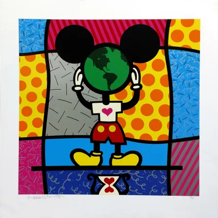 シルクスクリーン Britto - MICKEY'S WORLD