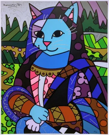 シルクスクリーン Britto - MONA CAT