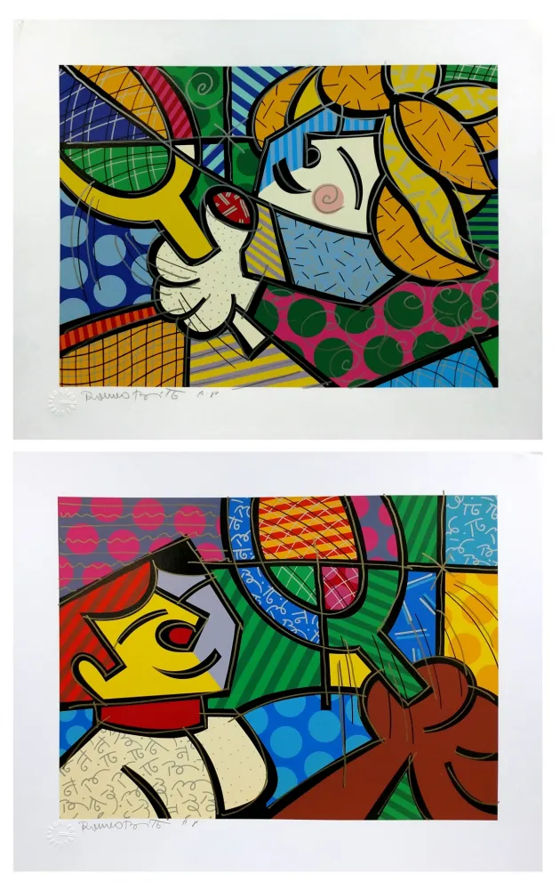 シルクスクリーン Britto - TENNIS SUITE (EMBELLISHED) 