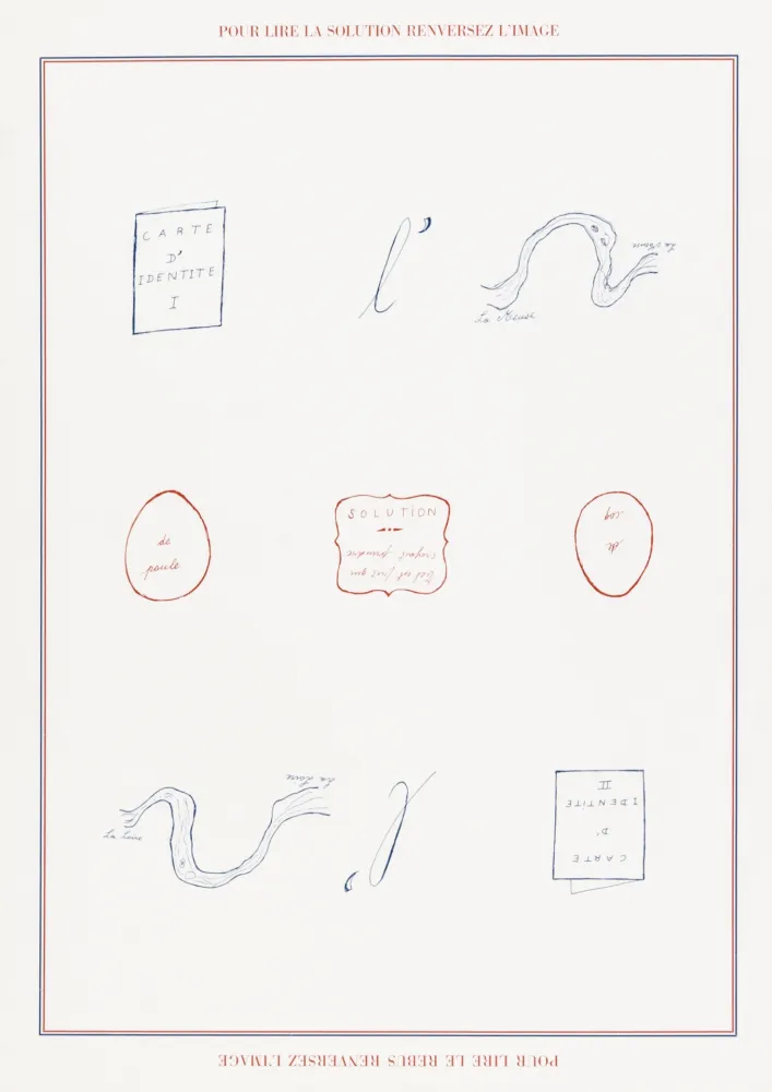 シルクスクリーン Broodthaers - Rébus