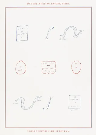 シルクスクリーン Broodthaers - Rébus