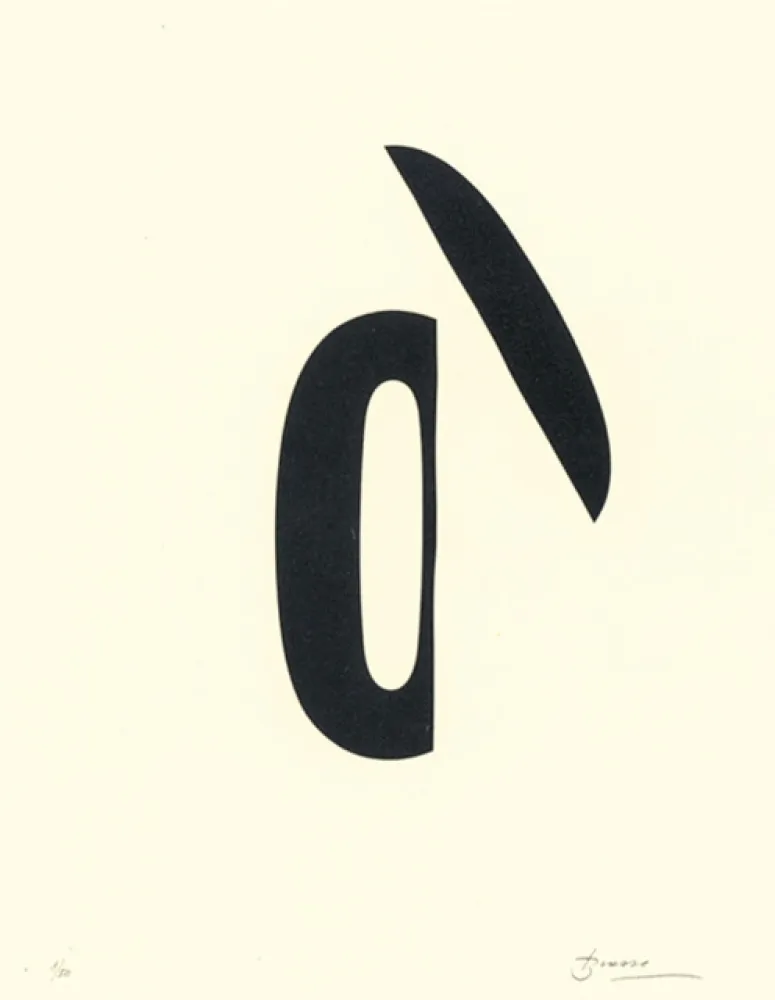 リトグラフ Brossa - Poema visual 19