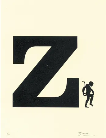 リトグラフ Brossa - Poema visual 6