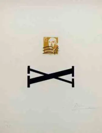 シルクスクリーン Brossa - Poema Visual - Franco