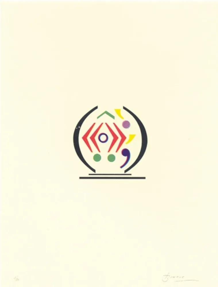 リトグラフ Brossa - Signes 12