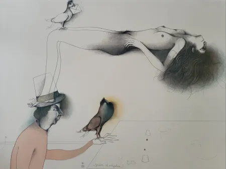 リトグラフ Bruni - Lettera D`amore