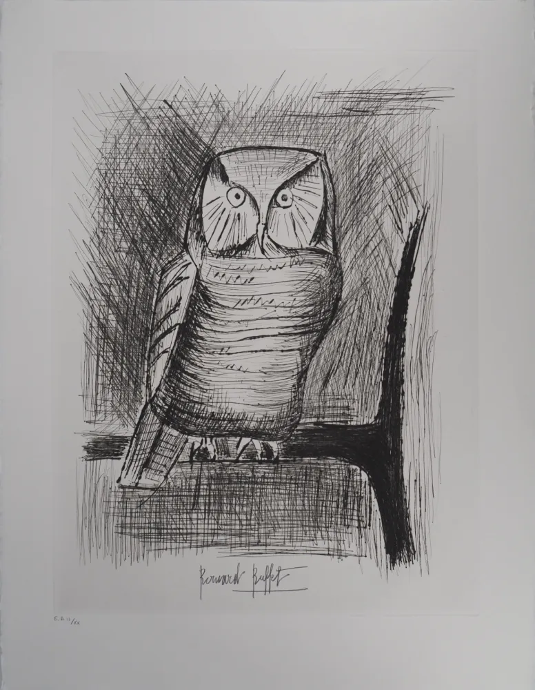 彫版 Buffet - Chouette épervière,