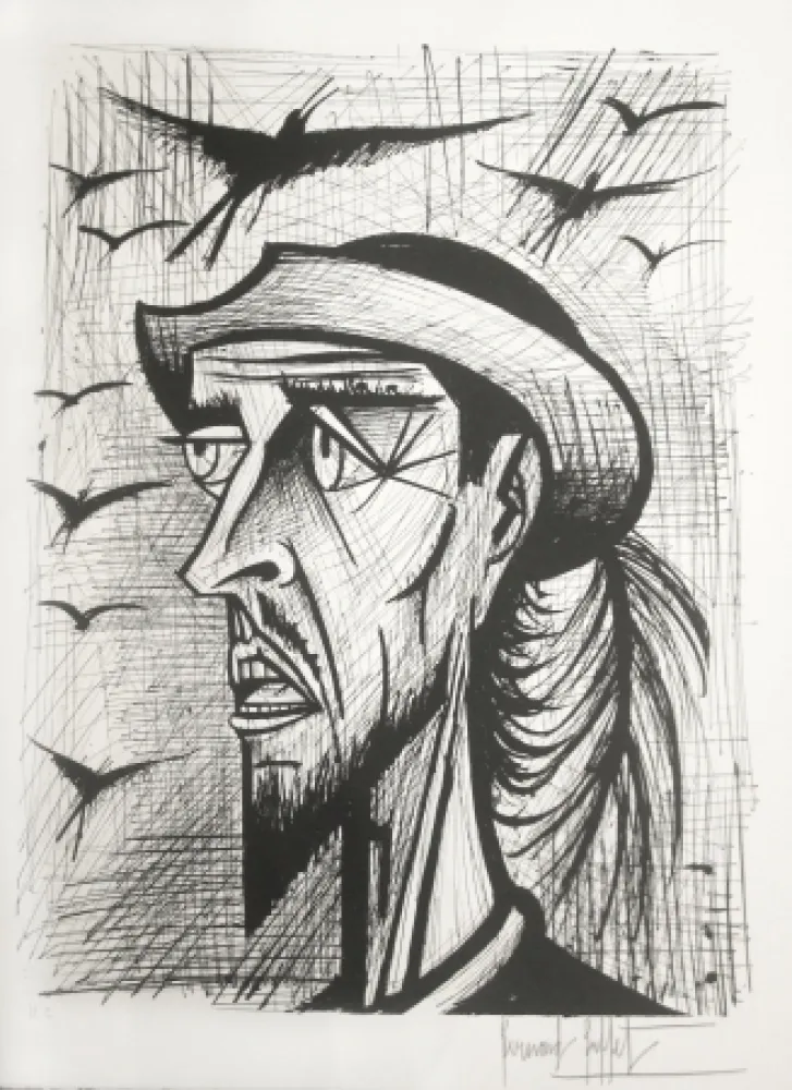 リトグラフ Buffet - Don Quixote with Hat