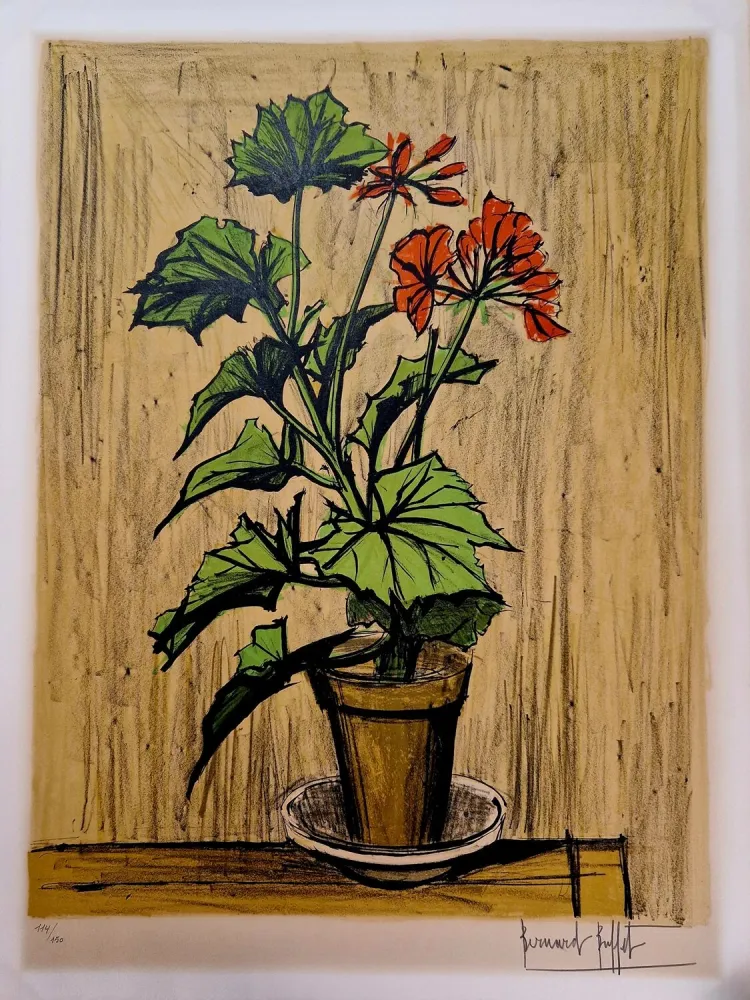 リトグラフ Buffet - Géranium