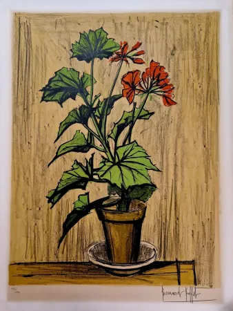 リトグラフ Buffet - Géranium