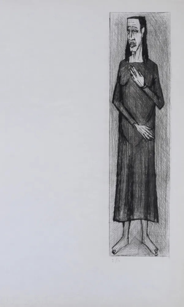 エッチングと　アクチアント Buffet - Homme de face, La Passion du Christ