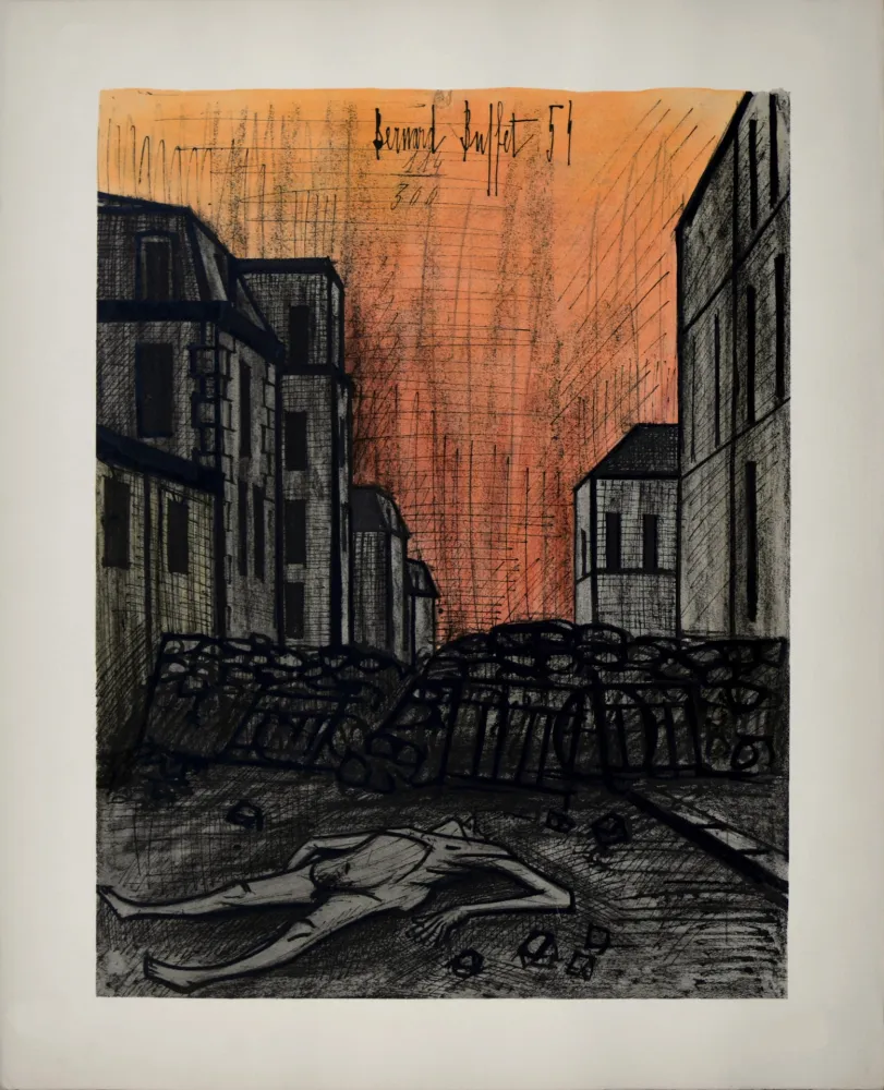 リトグラフ Buffet - Horreur de la guerre, 1960 - Hand-numbered!