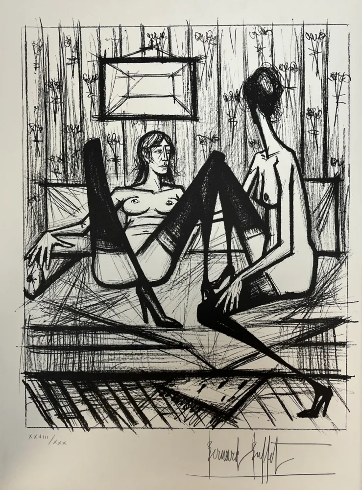 リトグラフ Buffet - Jeux de Dames