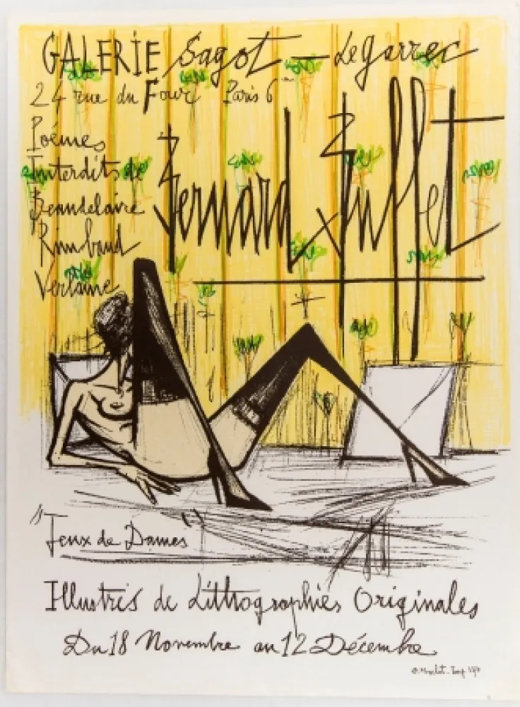 リトグラフ Buffet - Jeux de Dames