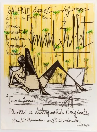 リトグラフ Buffet - Jeux de Dames