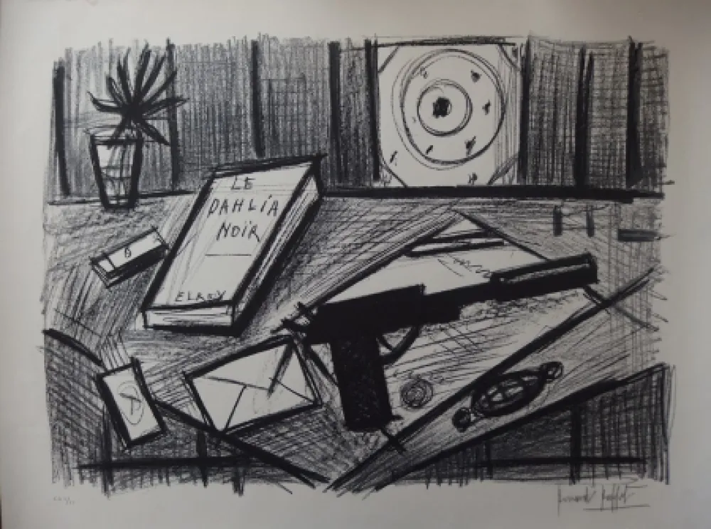リトグラフ Buffet - Le Dahlia Noir