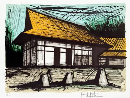 リトグラフ Buffet - Le jardin de pierres