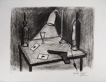 彫版 Buffet - Le jeu de cartes, le pistolet