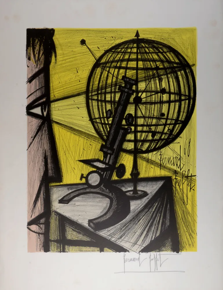 リトグラフ Buffet - Le Microscope