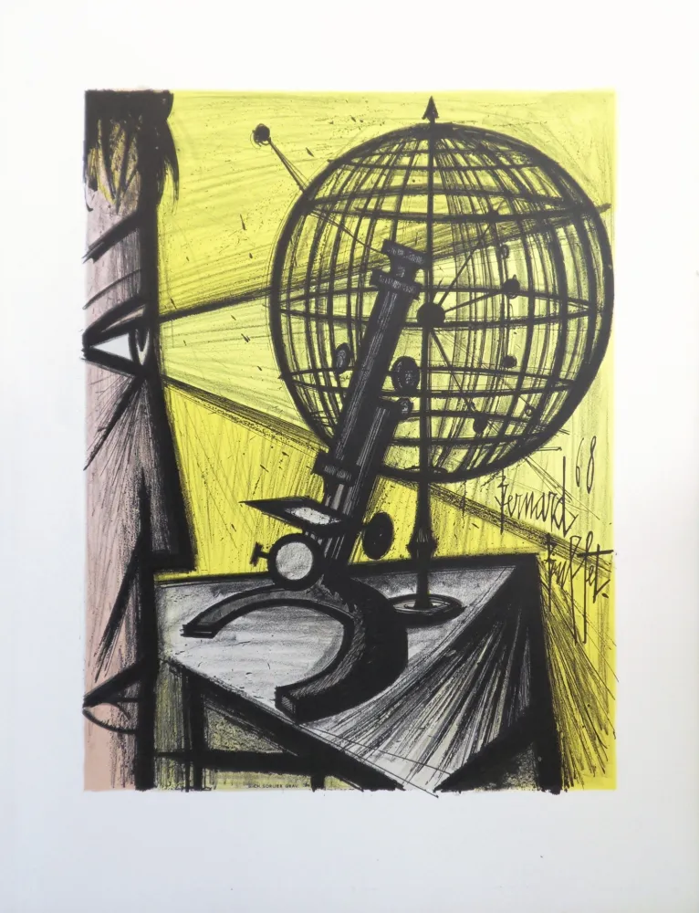 リトグラフ Buffet - Le Microscope