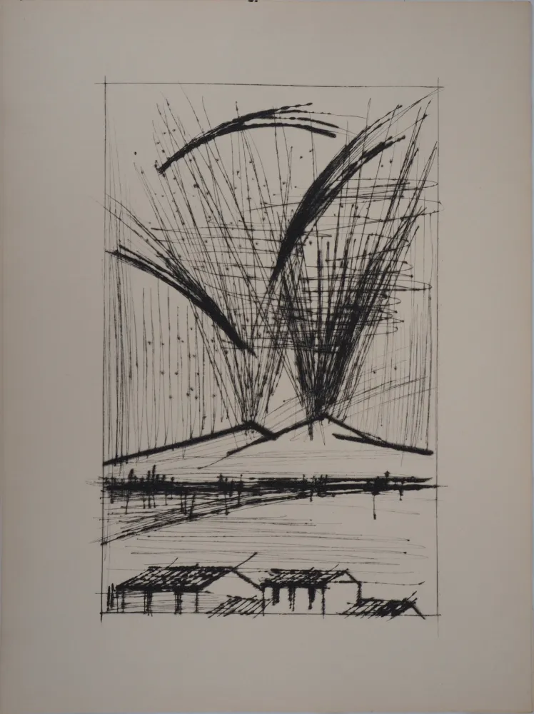 彫版 Buffet - L'éruption du Vésuve